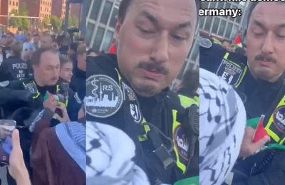(VIDEO)Njemački policajac šakom u lice udario ženu na protestima za Palestinu u Berlinu